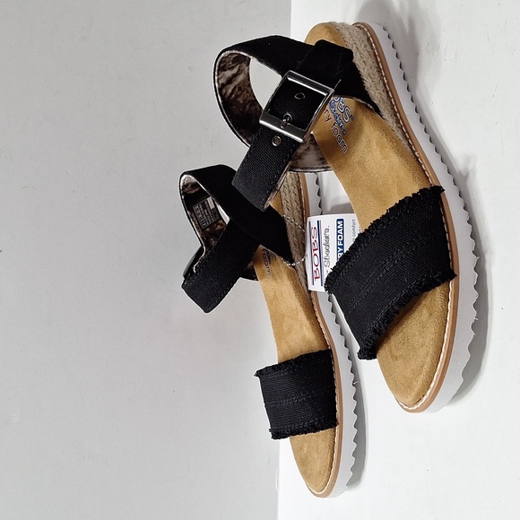 Bobs from Sketchers (NEW) Black Desert Kiss Adobe Princess Comfort Sandal Size 7 - Picture 4 of 10